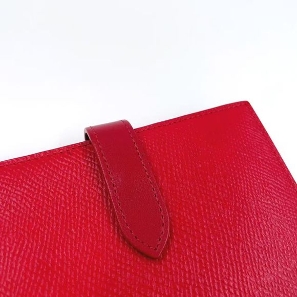 Celine Medium Strap Wallet Leather Red Gold - Picture 12 of 14